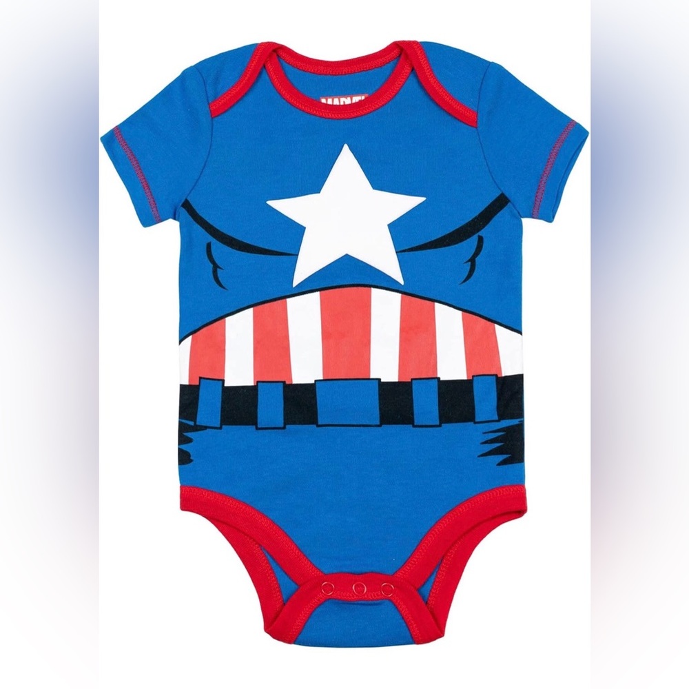 Marvel Avengers Baby Bodysuit 5 Pack 6-9M Iron Man Spider-Man Hulk - Picture 3 of 7